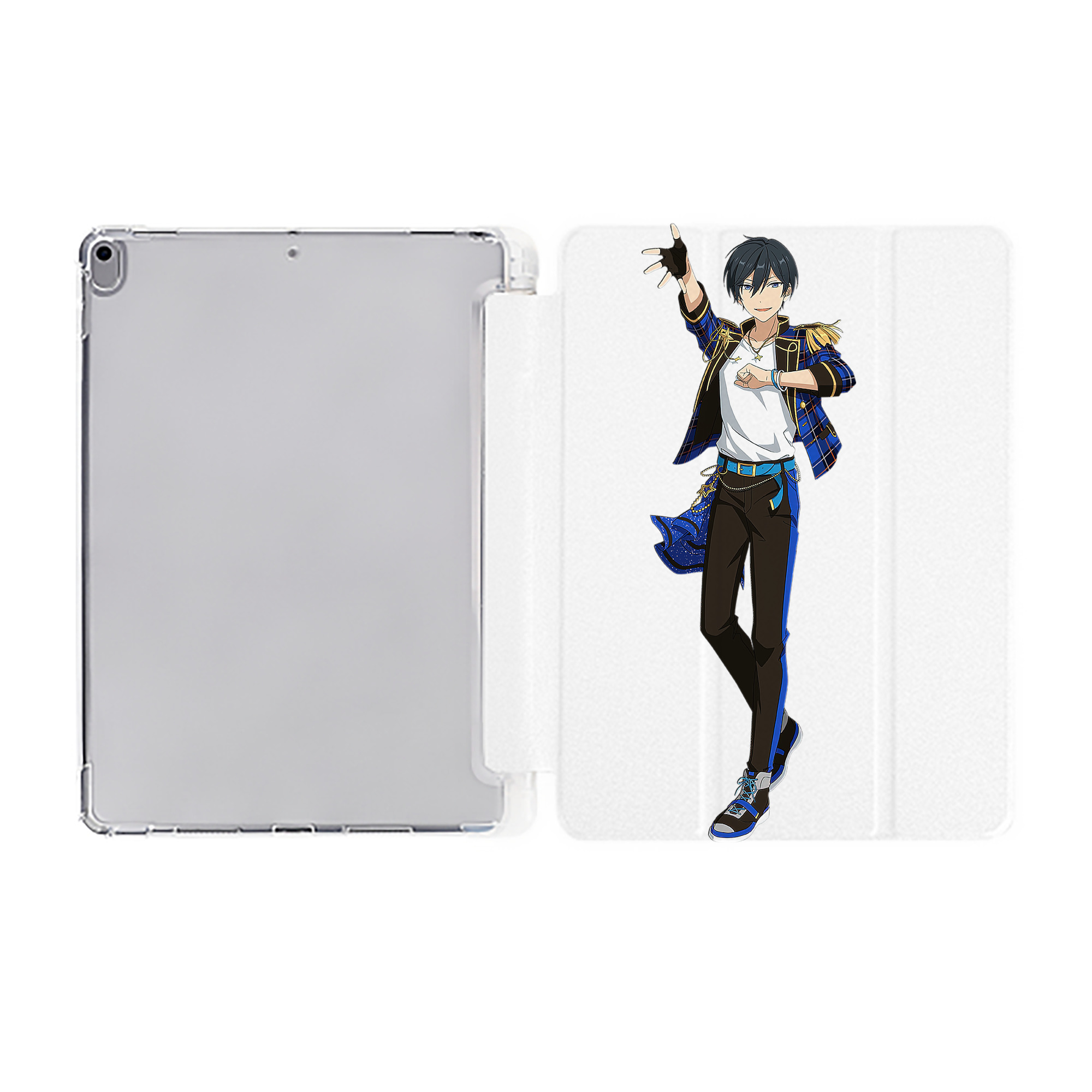 （画像用） あんさんぶるスターズ! Ensemble Stars IPad ケース ペン収納付き 三つ折りスタンド PUレザー×シリコン 対応機種9.5/10.5/10.9インチ